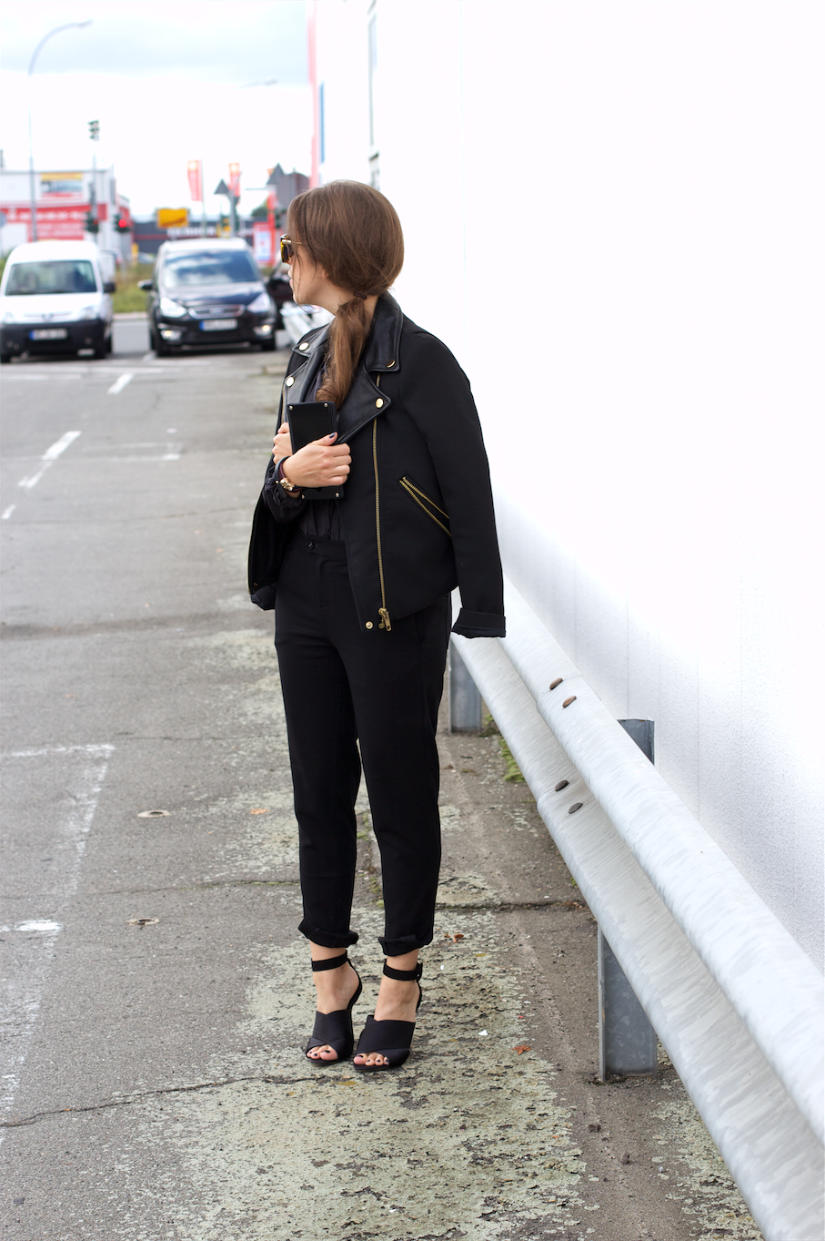 All Black Biker Outfit