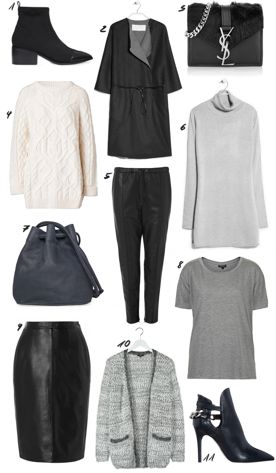grey black outfit ideas