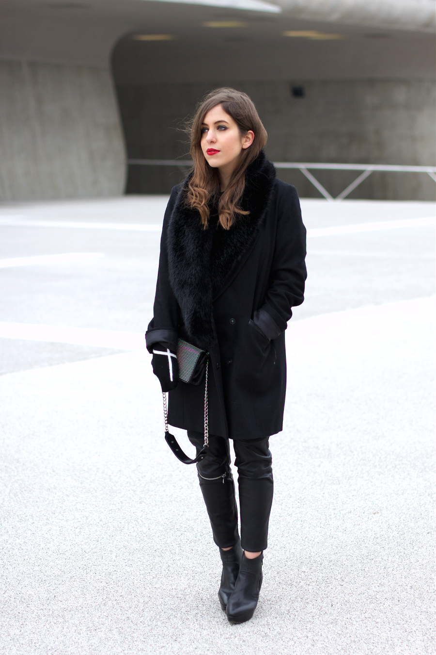Black Outfit Acne Track Boots