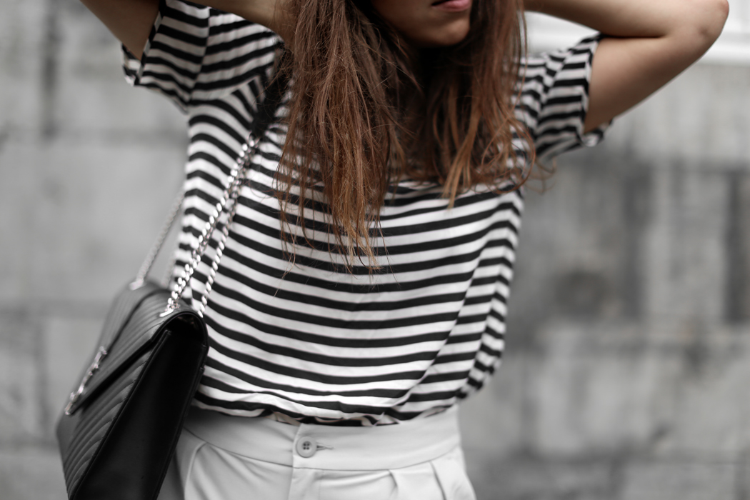The Dashing Rider Striped Simple Shirt Outfit