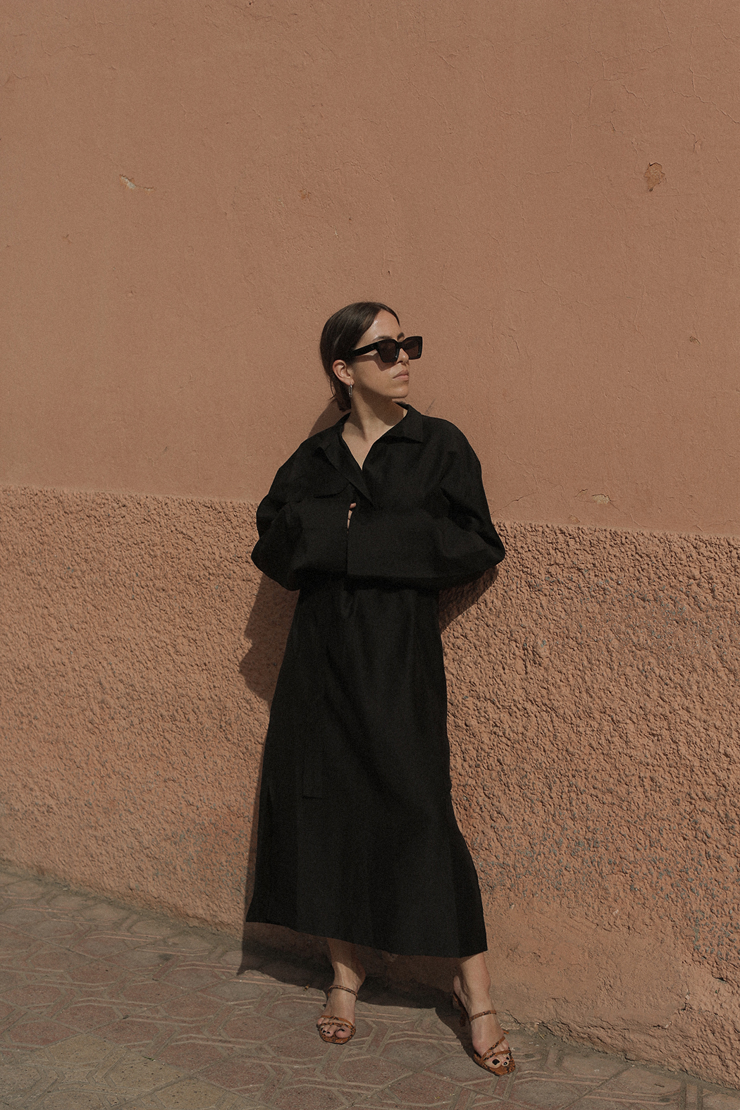 The Look: Arket Belted Dress in Marrakech